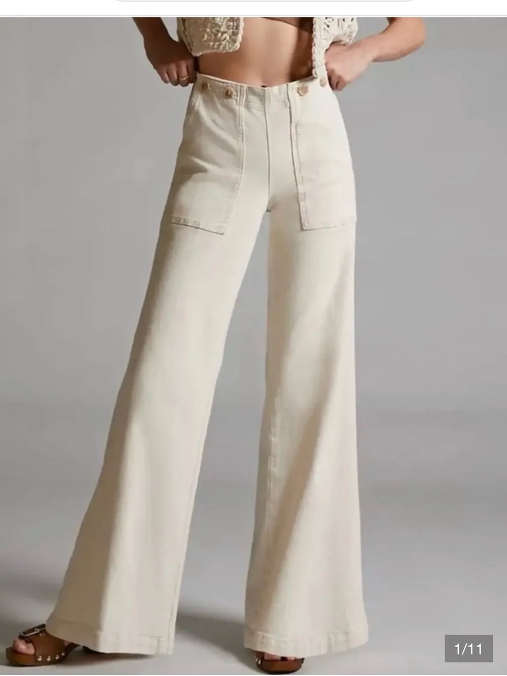 Pilcro The Kit High-Rise Wide-Leg Utility Trouser Jeans Utility Wide-Leg Jeans